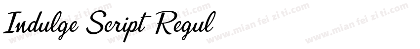 Indulge Script Regul字体转换